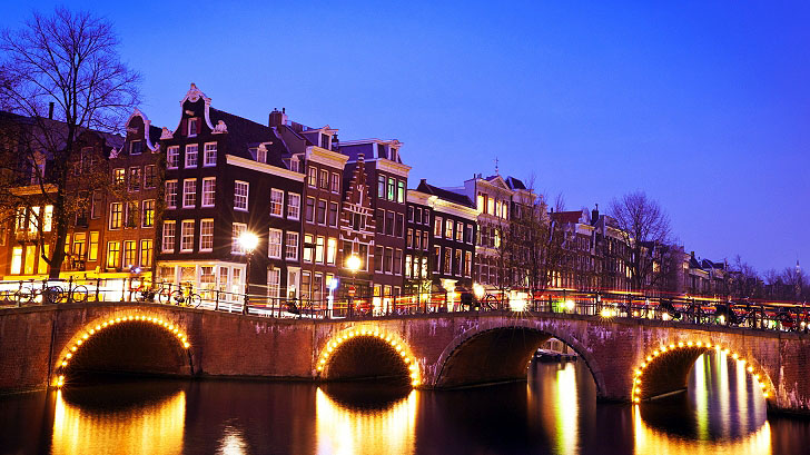 A Canal In Amsterdam