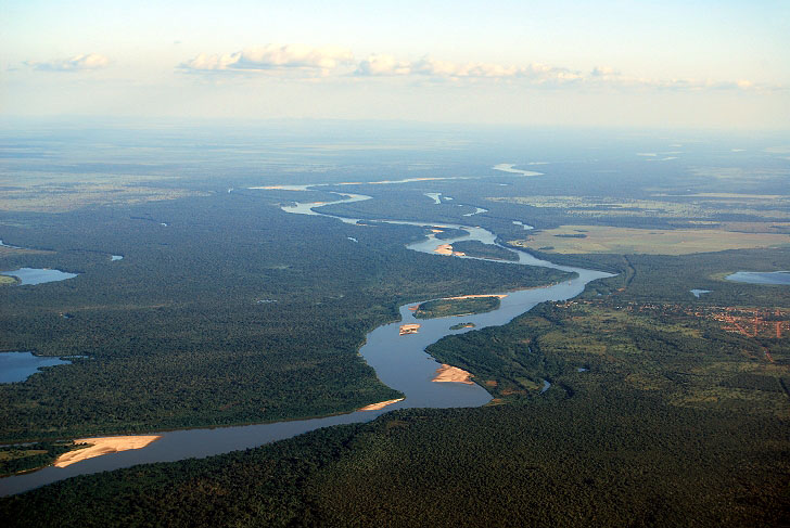 Aerial View Of The Amazon Rain Forest