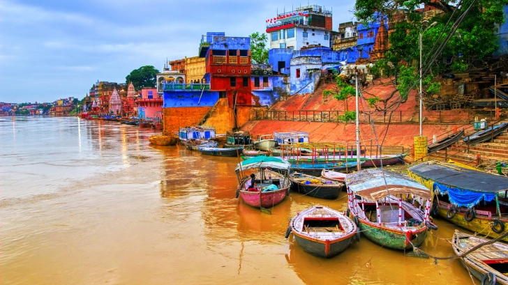 View of Varanasi on River Ganges